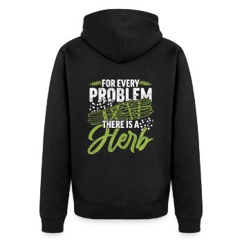 Smudging Apartment Fumigation - Unisex Premium Organic Zip Hoodie - black - Back - Nico (187cm)