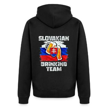 Équipe de buveur de Slovaquie - Veste à capuche bio Premium Unisexe - noir - Dos - Nico (187cm)