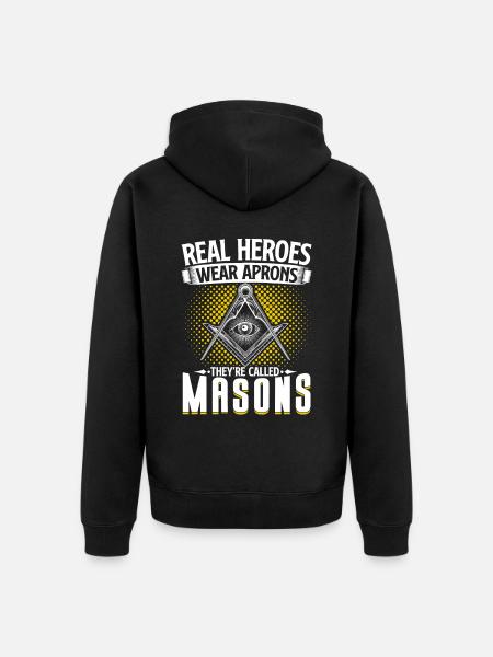 Masonic Freemasonry Fraternal - Unisex Premium Bio Zip Hoodie - Schwarz