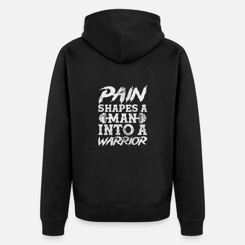 Bodybuilder - Unisex Premium Bio Zip Hoodie - Schwarz