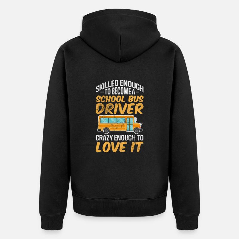Busfahrer - Unisex Premium Bio Zip Hoodie - Schwarz