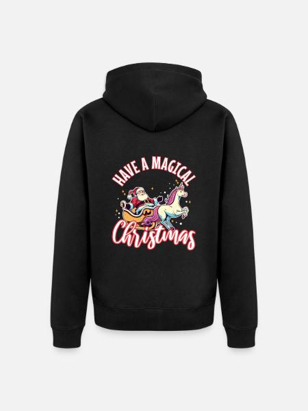 Have a magical christmas - Unisex Premium Organic Zip Hoodie - black