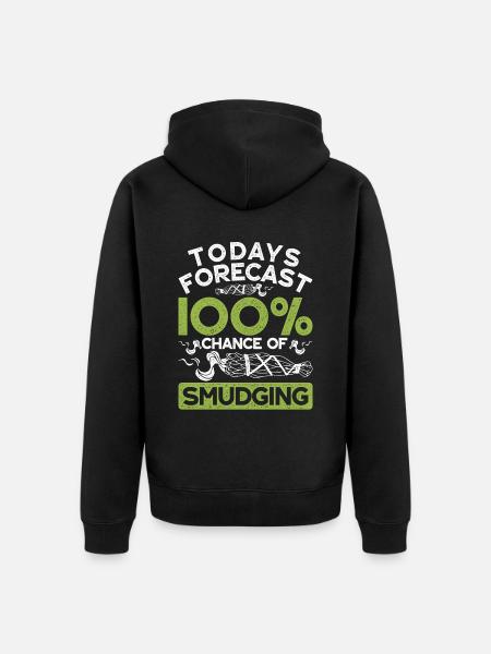 Smudging Wohnung Ausräuchern - Unisex Premium Bio Zip Hoodie - Schwarz