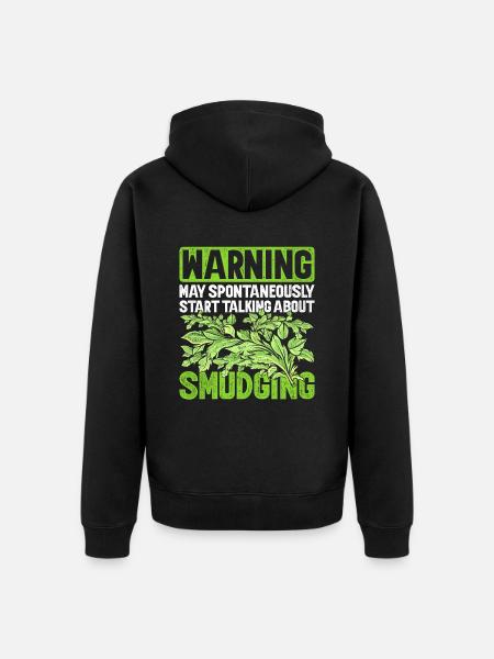 Smudging Apartment Fumigation - Unisex Premium Organic Zip Hoodie - black