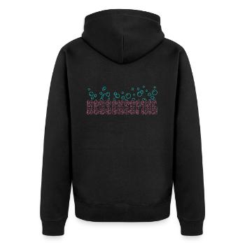 Housekeeping Week Geschenke Reinigungsliebhaber - Unisex Premium Bio Zip Hoodie - Schwarz - Hinten - Nico (187cm)