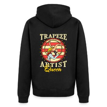 Cirque, Tissus aériens, Aériste, Acrobatie, Trapèze - Veste à capuche bio Premium Unisexe - noir - Dos - Nico (187cm)