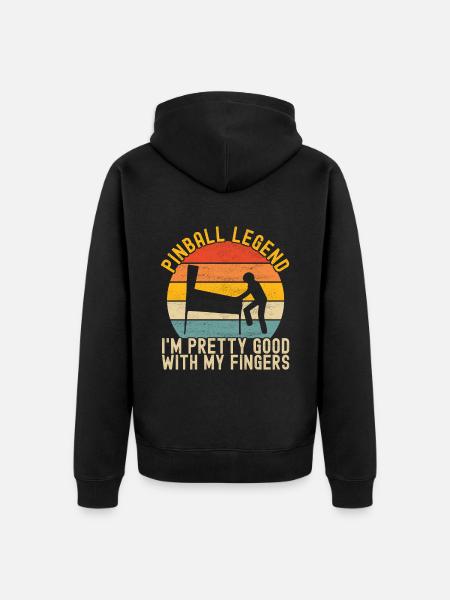 Pinball Flipper - Unisex Premium Organic Zip Hoodie - black