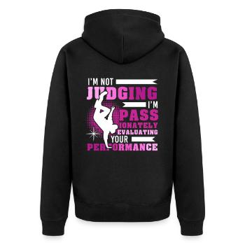 Retro Hip Hop Dancer Dancing Dance Teacher - Unisex Premium Bio Zip Hoodie - Schwarz - Hinten - Nico (187cm)