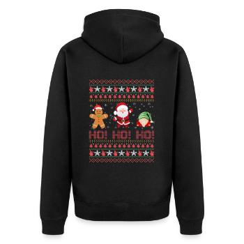 Drôle Laid Noël - Veste à capuche bio Premium Unisexe - noir - Dos - Nico (187cm)