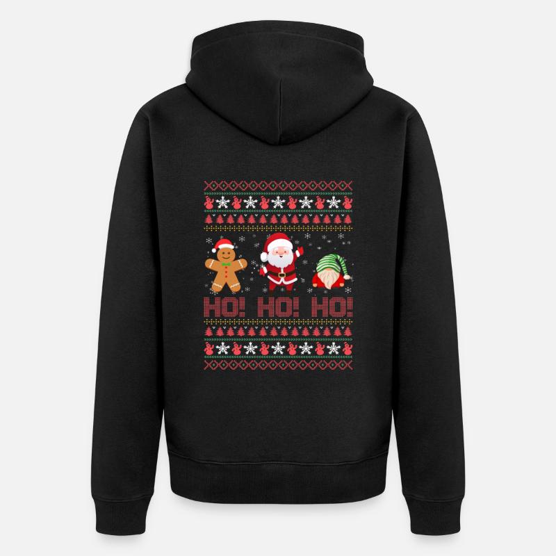 Drôle Laid Noël - Veste à capuche bio Premium Unisexe - noir