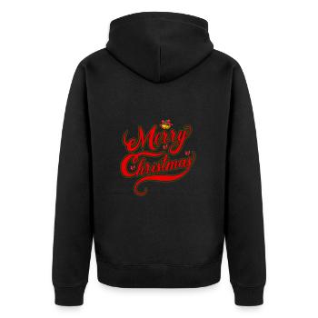 Drôle Père Noël Joyeux Noël Weihnachten - Veste à capuche bio Premium Unisexe - noir - Dos - Nico (187cm)