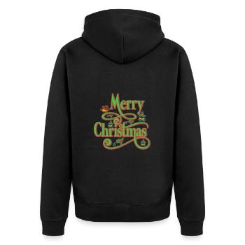 Drôle Père Noël Joyeux Noël Weihnachten - Veste à capuche bio Premium Unisexe - noir - Dos - Nico (187cm)