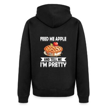 Tarte aux pommes chemise drôle boulangers cadeau - Veste à capuche bio Premium Unisexe - noir - Dos - Nico (187cm)