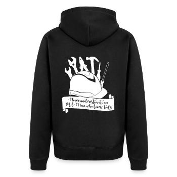 Craftsman Tool DIY Tools - Unisex Premium Bio Zip Hoodie - Schwarz - Hinten - Nico (187cm)