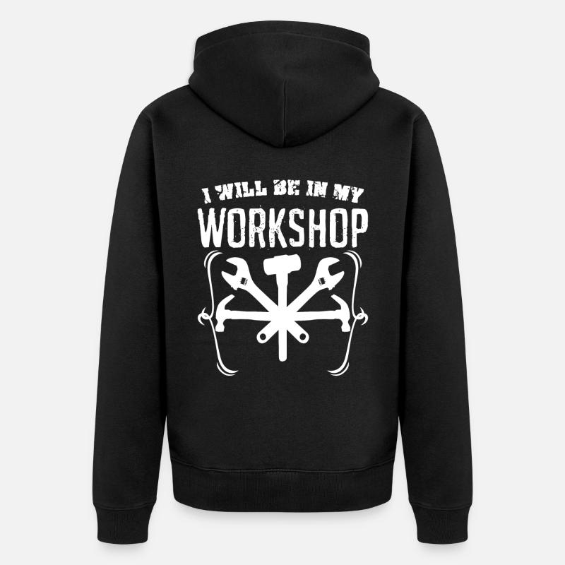 Outils de bricolage Outil d’artisan - Veste à capuche bio Premium Unisexe - noir