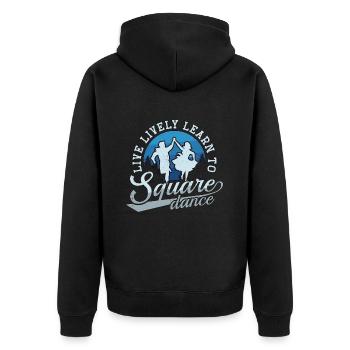 Square Dancing Live Lively Learn To Country Dance - Unisex Premium Organic Zip Hoodie - black - Back - Nico (187cm)