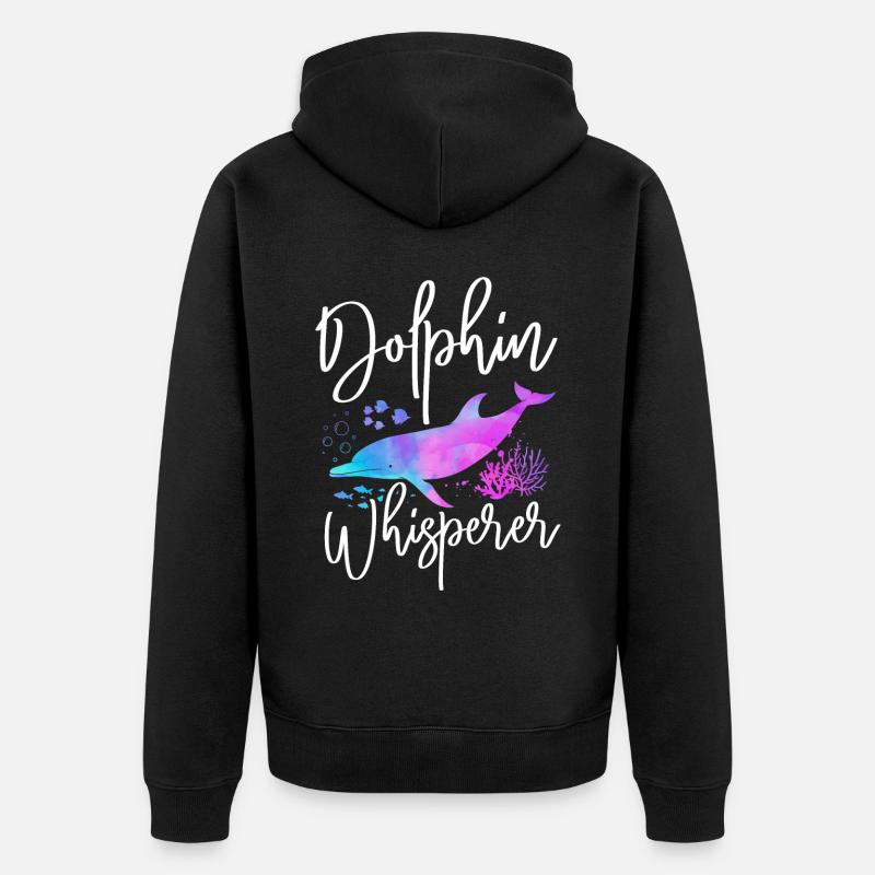 Dauphin Dauphin Chuchoteur - Veste à capuche bio Premium Unisexe - noir