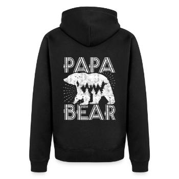 Papa Ours - Veste à capuche bio Premium Unisexe - noir - Dos - Nico (187cm)