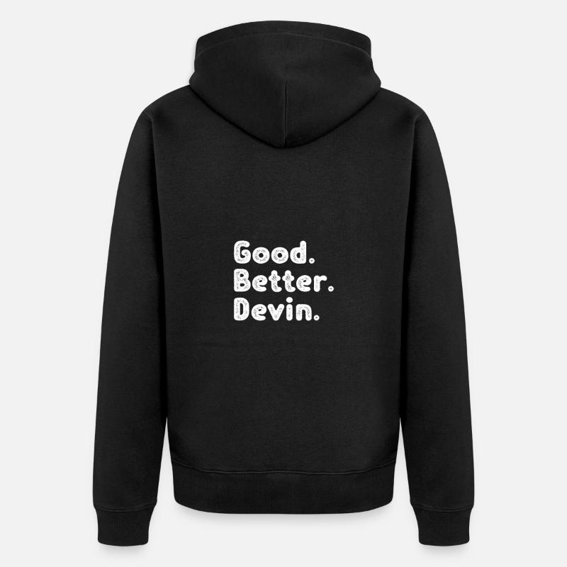 Bon mieux Devin - Veste à capuche bio Premium Unisexe - noir