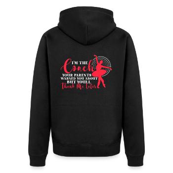 Ballet Dancing Sarcastic Quote Dance Class Trainer - Unisex Premium Bio Zip Hoodie - Schwarz - Hinten - Nico (187cm)