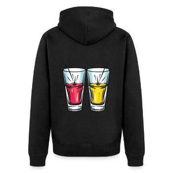 Tequila Glass Cheers Party - Veste à capuche bio Premium Unisexe - noir - Dos - Nico (187cm)