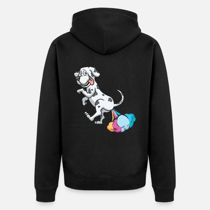 Pet arc-en-ciel Dogue allemand - Veste à capuche bio Premium Unisexe - noir