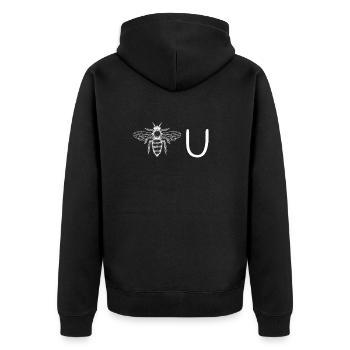 Soyez vous-même ! Confiance en soi, pensée positive, motivation - Veste à capuche bio Premium Unisexe - noir - Dos - Nico (187cm)