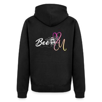Soyez vous-même ! Confiance en soi, pensée positive, motivation - Veste à capuche bio Premium Unisexe - noir - Dos - Nico (187cm)