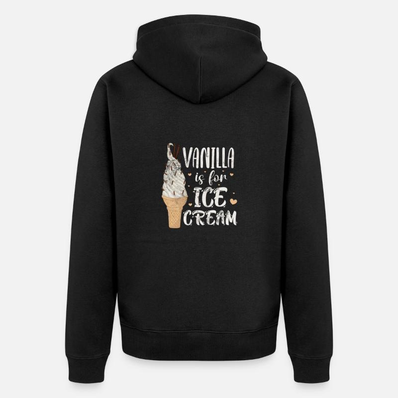 Eiscreme - Unisex Premium Bio Zip Hoodie - Schwarz