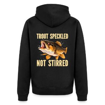 Speckled Trout Fish Fisher Fisherman Fishing - Unisex Premium Organic Zip Hoodie - black - Back - Nico (187cm)