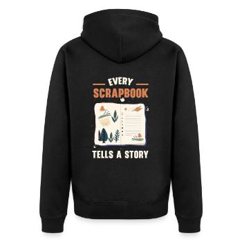 Scrapbooking Scrapbook Paper Crafting Scrapbooker - Unisex Premium Organic Zip Hoodie - black - Back - Nico (187cm)
