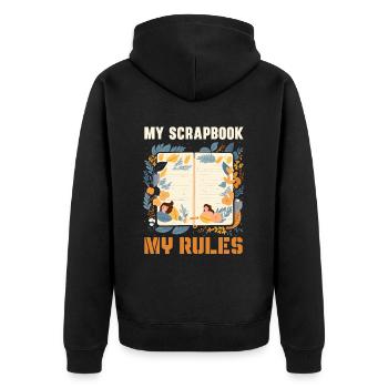 Scrapbooking Scrapbook Paper Crafting Scrapbooker - Unisex Premium Organic Zip Hoodie - black - Back - Nico (187cm)