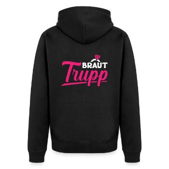 Bachelorette Party Jga - Unisex Premium Bio Zip Hoodie - Schwarz - Hinten - Nico (187cm)