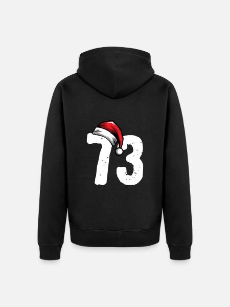 73 Number Christmas - Unisex Premium Organic Zip Hoodie - black