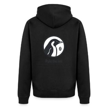 Règne sur la glace, un pingouin - Veste à capuche bio Premium Unisexe - noir - Dos - Nico (187cm)