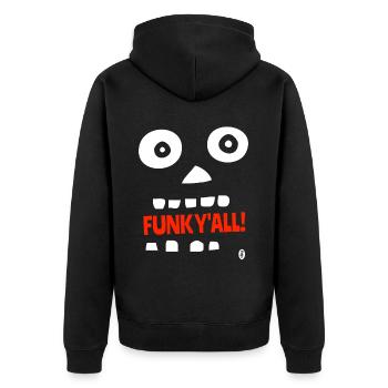 Crazy Cartoon : Funk vous tous - Veste à capuche bio Premium Unisexe - noir - Dos - Nico (187cm)