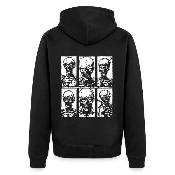 Des zombies créatures nocturnes se cachent dans l’obscurité - Veste à capuche bio Premium Unisexe - noir - Dos - Nico (187cm)