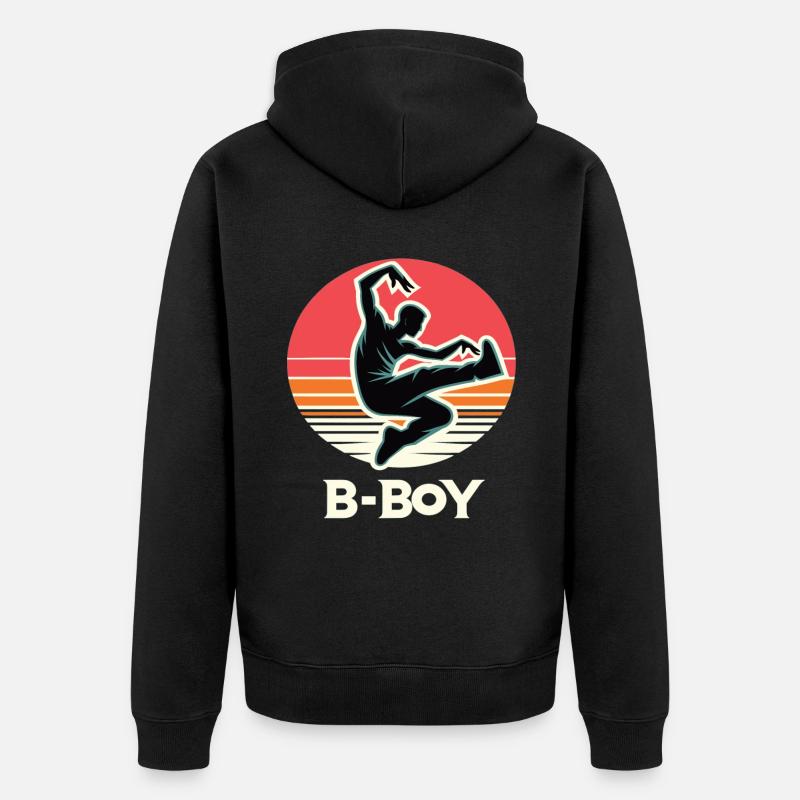 Breakdance Breakdancer Breakdance Kinder - Unisex Premium Bio Zip Hoodie - Schwarz
