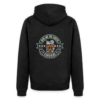Thé sucré Donnez-moi la nourriture sucrée du Sud - Veste à capuche bio Premium Unisexe - noir - Dos - Nico (187cm)