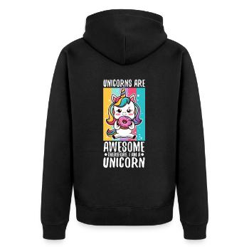 100 magical days of school - Unisex Premium Organic Zip Hoodie - black - Back - Nico (187cm)
