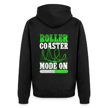 Montagnes russes Montagnes russes Cadeau - Veste à capuche bio Premium Unisexe - noir - Dos - Nico (187cm)
