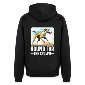 Greyhound Racing Dog Breed Race Greyhound Owner - Unisex Premium Organic Zip Hoodie - black - Back - Nico (187cm)