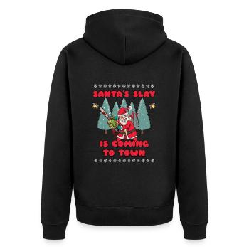 Le meurtre du Père Noël arrive en ville - - Veste à capuche bio Premium Unisexe - noir - Dos - Nico (187cm)