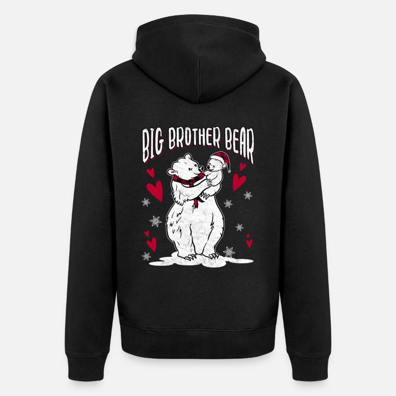 Ours Big Brother - Veste à capuche bio Premium Unisexe - noir