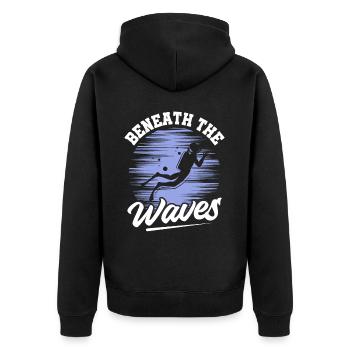 Plongée sous-marine, Plongée sous-marine, Vacances en mer - Veste à capuche bio Premium Unisexe - noir - Dos - Nico (187cm)
