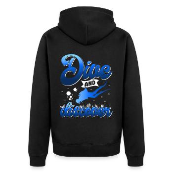 Plongée sous-marine, Plongée sous-marine, Vacances en mer - Veste à capuche bio Premium Unisexe - noir - Dos - Nico (187cm)