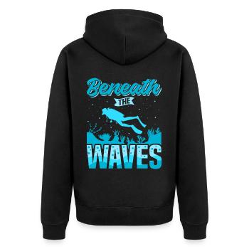 Plongée sous-marine, Plongée sous-marine, Vacances en mer - Veste à capuche bio Premium Unisexe - noir - Dos - Nico (187cm)