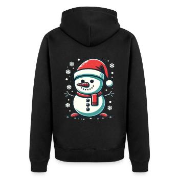 Bonhomme de neige Dabbing Bonhomme de neige Dab Bonhommes de neige - Veste à capuche bio Premium Unisexe - noir - Dos - Nico (187cm)