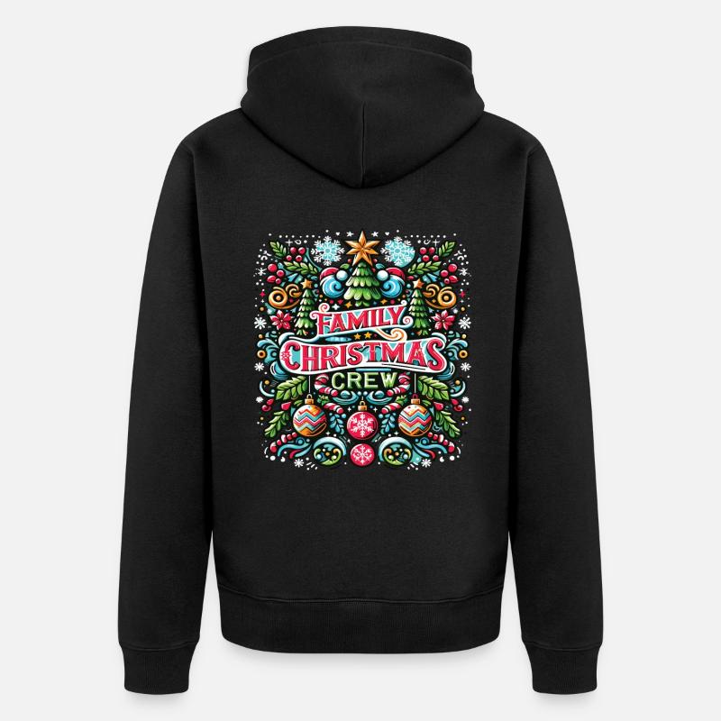 Équipe de Noël en famille - Veste à capuche bio Premium Unisexe - noir