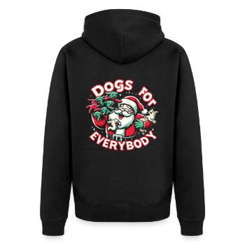 Chiens pour tous Propriétaires de chiens - Veste à capuche bio Premium Unisexe - noir - Dos - Nico (187cm)